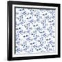 Delft Delight Pattern IV-Kristy Rice-Framed Art Print