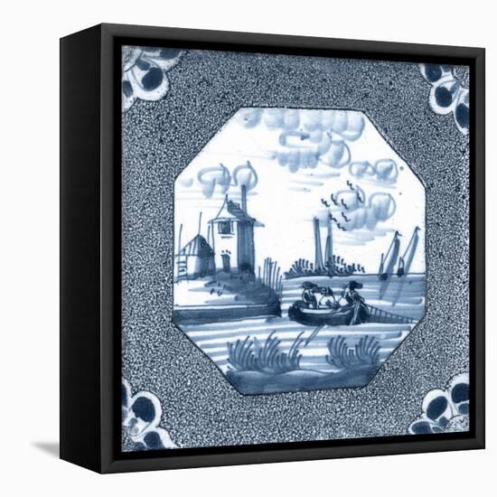 Delft Tile IV-Vision Studio-Framed Stretched Canvas