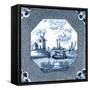 Delft Tile IV-Vision Studio-Framed Stretched Canvas