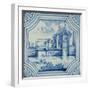 Delft Tile Showing a Drawbridge over a Canal, 19th century-null-Framed Giclee Print