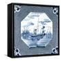 Delft Tile V-Vision Studio-Framed Stretched Canvas