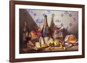 Delft Tiles and Fine Champagne-Raymond Campbell-Framed Giclee Print