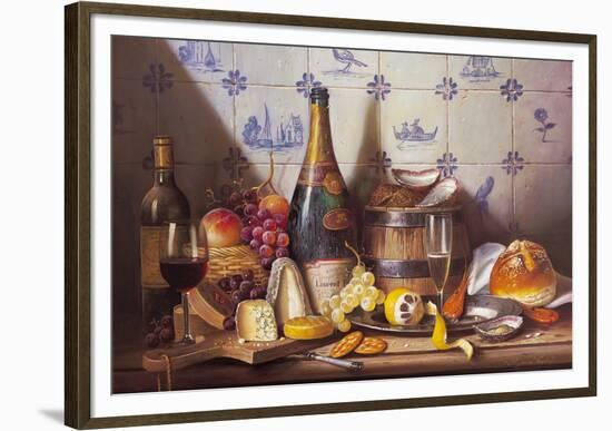 Delft Tiles and Fine Champagne-Raymond Campbell-Framed Giclee Print