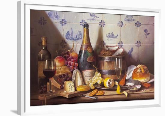 Delft Tiles and Fine Champagne-Raymond Campbell-Framed Giclee Print