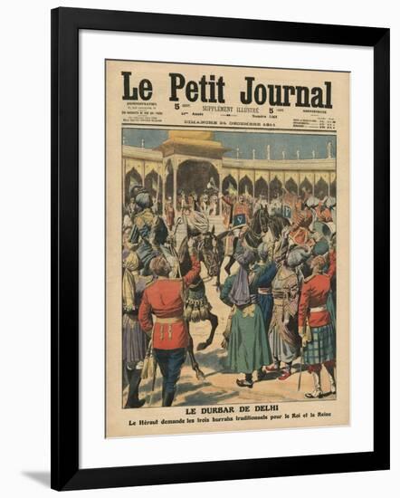 Delhi Durbar, Illustration from 'Le Petit Journal', Supplement Illustre, 24th December 1911-French School-Framed Giclee Print