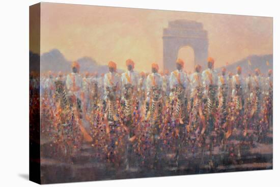 Delhi Parade-Lincoln Seligman-Stretched Canvas