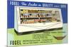 Deli Display Case Advertisement-null-Mounted Art Print