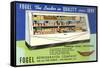 Deli Display Case Advertisement-null-Framed Stretched Canvas