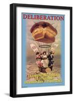 Deliberation: Examining One's Bread to See Which Side is Buttered-null-Framed Art Print