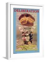 Deliberation: Examining One's Bread to See Which Side is Buttered-null-Framed Art Print