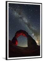 Delicate Arch and the Milky Way.-Jon Hicks-Framed Premium Photographic Print