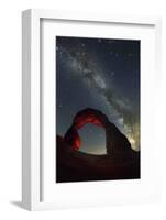 Delicate Arch and the Milky Way.-Jon Hicks-Framed Photographic Print