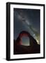 Delicate Arch and the Milky Way.-Jon Hicks-Framed Photographic Print