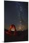 Delicate Arch and the Milky Way.-Jon Hicks-Mounted Photographic Print