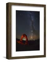 Delicate Arch and the Milky Way.-Jon Hicks-Framed Photographic Print