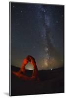 Delicate Arch and the Milky Way.-Jon Hicks-Mounted Photographic Print