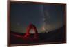 Delicate Arch and the Milky Way.-Jon Hicks-Framed Photographic Print