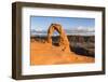 Delicate Arch at golden hour, Arches National Park, Moab, Grand County, Utah, United States of Amer-Francesco Vaninetti-Framed Photographic Print