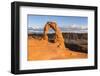 Delicate Arch at golden hour, Arches National Park, Moab, Grand County, Utah, United States of Amer-Francesco Vaninetti-Framed Photographic Print