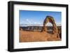 Delicate Arch at golden hour, Arches National Park, Moab, Grand County, Utah, United States of Amer-Francesco Vaninetti-Framed Photographic Print