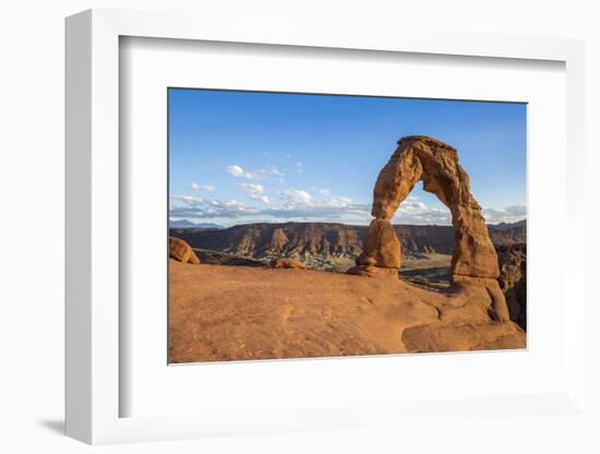 Delicate Arch at golden hour, Arches National Park, Moab, Grand County, Utah, United States of Amer-Francesco Vaninetti-Framed Photographic Print