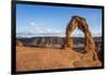 Delicate Arch at golden hour, Arches National Park, Moab, Grand County, Utah, United States of Amer-Francesco Vaninetti-Framed Photographic Print