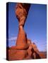 Delicate Arch Implied with Moon, Arches National Park, Utah, USA-Jerry Ginsberg-Stretched Canvas