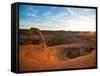 Delicate Arch in Arches National Park at Sunset.-Ben Herndon-Framed Stretched Canvas