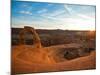 Delicate Arch in Arches National Park at Sunset.-Ben Herndon-Mounted Photographic Print