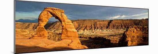 Delicate Arch - Panoramic Landscape - Arches National Park - Utah - United States-Philippe Hugonnard-Mounted Photographic Print