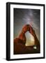 Delicate Arch Star Trails-Darren White Photography-Framed Photographic Print