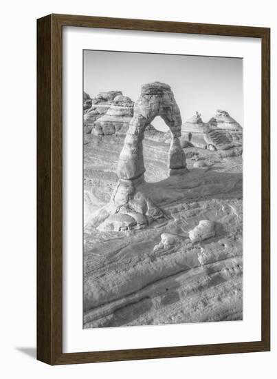 Delicate Arch Viewpoint in Black and White, Arches Utah-Vincent James-Framed Photographic Print