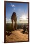 Delicate Arch with sun and clouds at golden hour, Arches National Park, Moab, Grand County, Utah, U-Francesco Vaninetti-Framed Photographic Print