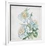 Delicate Botanical Blue I-Alex Black-Framed Art Print