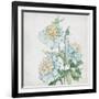 Delicate Botanical Blue I-Alex Black-Framed Art Print