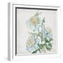 Delicate Botanical Blue I-Alex Black-Framed Art Print