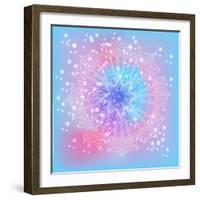 Delicate Lace Round Floral Pattern-overkoffeined-Framed Art Print