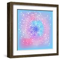 Delicate Lace Round Floral Pattern-overkoffeined-Framed Art Print