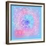 Delicate Lace Round Floral Pattern-overkoffeined-Framed Premium Giclee Print