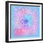 Delicate Lace Round Floral Pattern-overkoffeined-Framed Premium Giclee Print