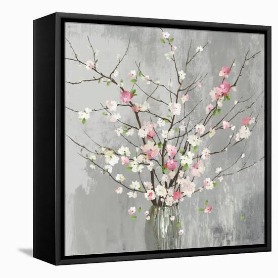 Delicate Pink Blooms-Asia Jensen-Framed Stretched Canvas