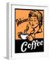 Delicious Coffee Sign-Bigelow Illustrations-Framed Art Print