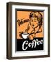 Delicious Coffee Sign-Bigelow Illustrations-Framed Art Print