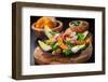Delicious Field Salad with Grilled Pumpkin Stripes for Thanksgiving-Brebca-Framed Photographic Print