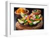 Delicious Field Salad with Grilled Pumpkin Stripes for Thanksgiving-Brebca-Framed Photographic Print