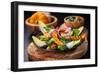 Delicious Field Salad with Grilled Pumpkin Stripes for Thanksgiving-Brebca-Framed Photographic Print