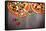 Delicious Italian Pizzas Served on Wooden Table-Jag_cz-Framed Stretched Canvas