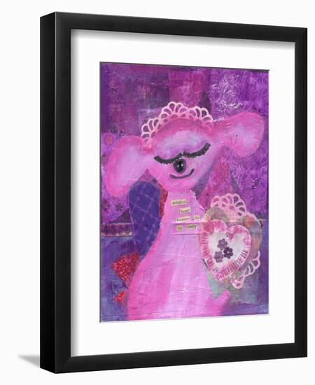 Delighted Happy Fondness-Cherie Burbach-Framed Art Print