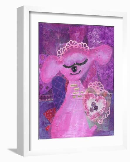 Delighted Happy Fondness-Cherie Burbach-Framed Art Print