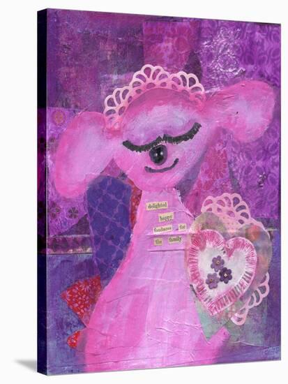 Delighted Happy Fondness-Cherie Burbach-Stretched Canvas